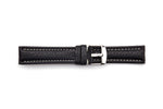 BON-936L Long, Calf Skin, Contrasting Stitch Leather Watch Strap