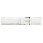HB1-467S  Short White Crocodile Grain Padded Watch Strap
