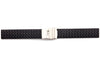 DPL-6 Rubber Deployant Regular Watch Strap with Black Diamond Style